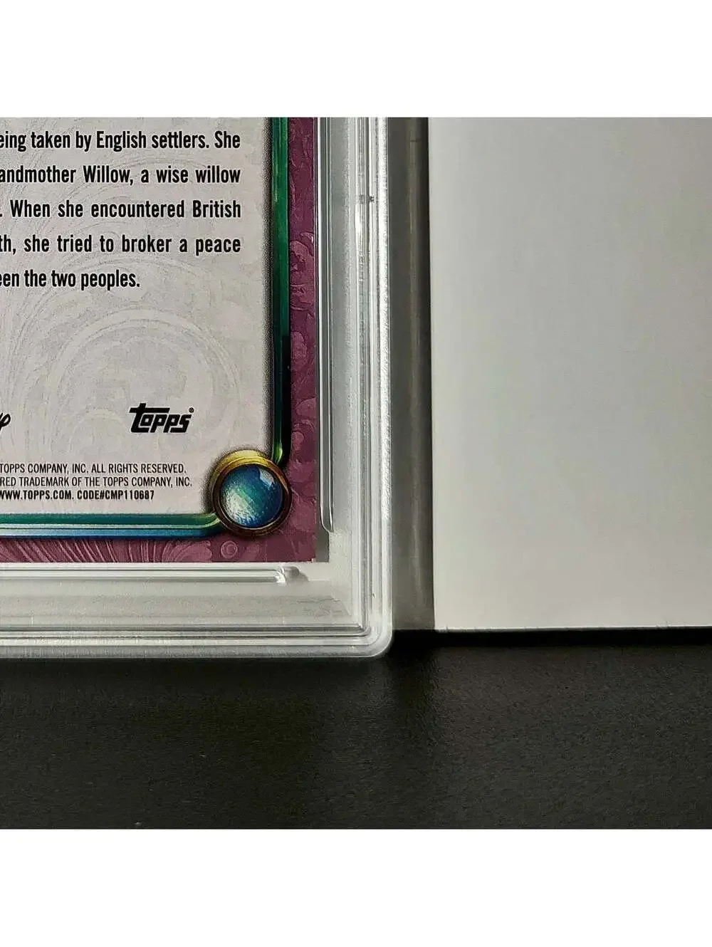 Pocahontas 2025 Topps Disney Cartoon Princess #157 Card Pocahontas PSA 9 MT